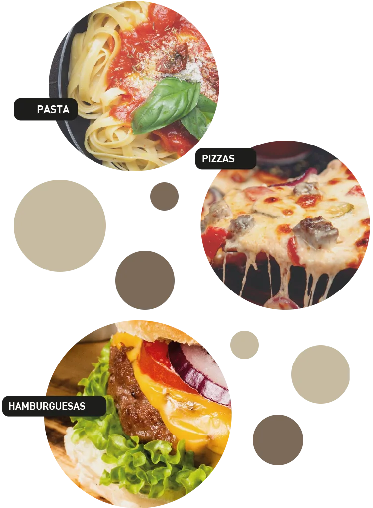 Pasta, Pizzas, Hamburguesas...