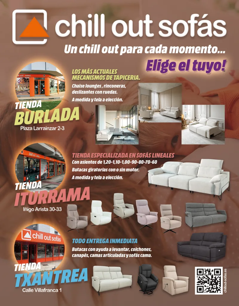 Chill Out sofás en Burlada, Iturrama y Txantrea