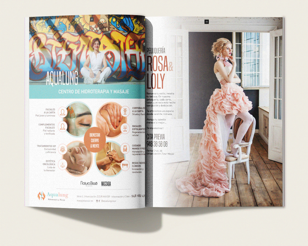 Páginas interiores de la revista Mira Zizur