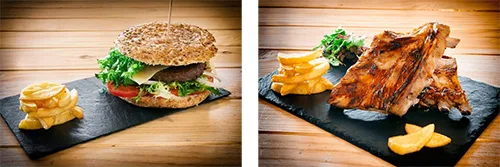 Servicio de comidas y cenas del restaurante del camping Izarpe